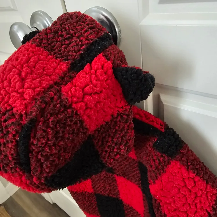 Joe Fresh Red & Black Plaid Hoodie image indicator(3)