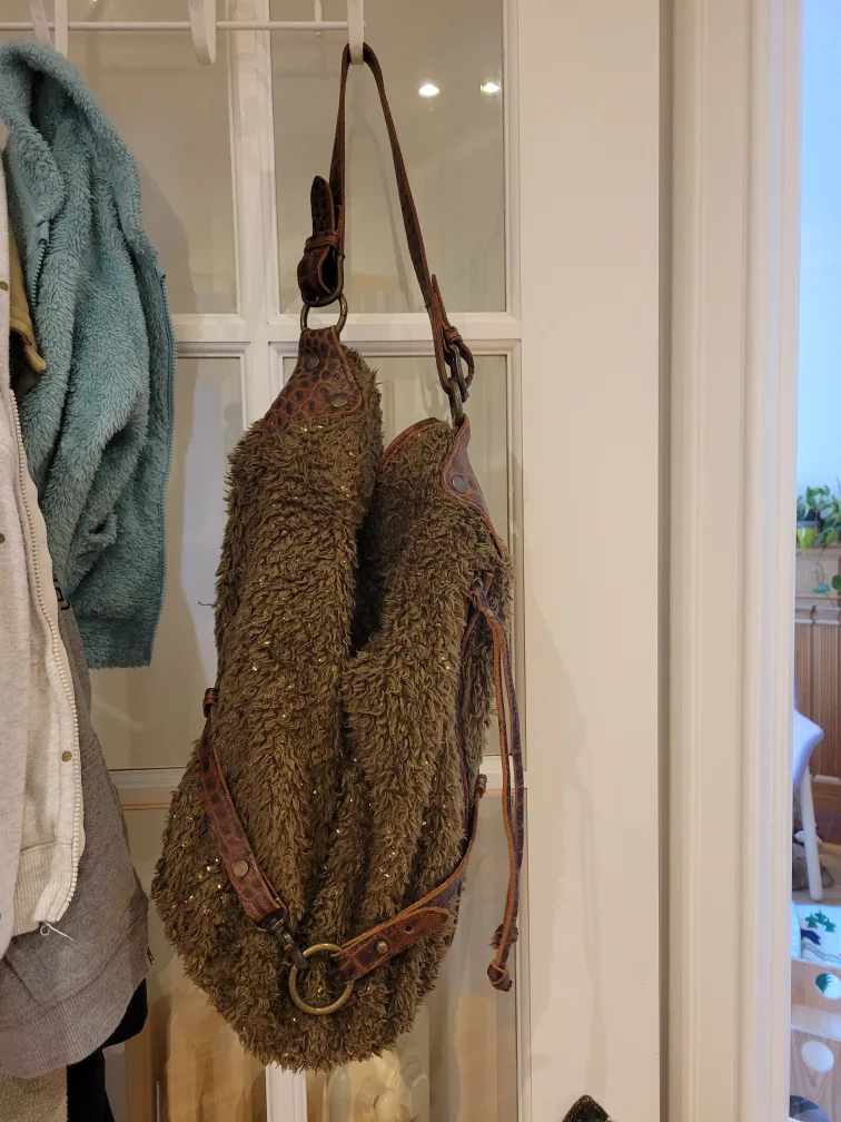 Brown Furry Shoulder Bag image indicator(2)