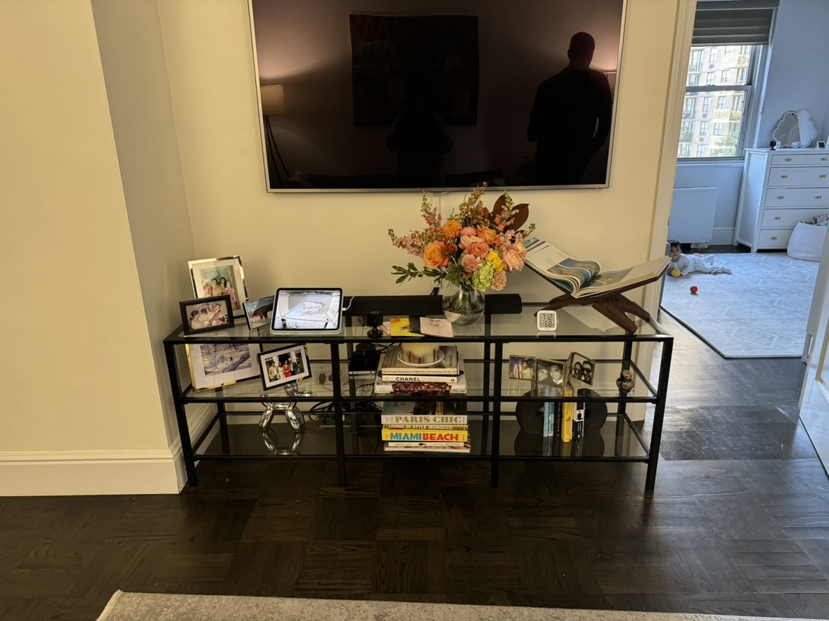 Glass Top Console Table - photo 2