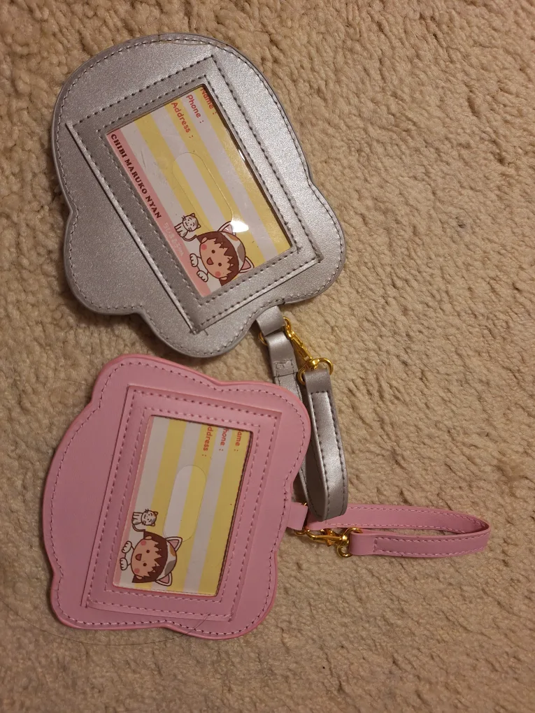 Chibi Maruko Chan Luggage Tag/ ID Card Holder. Set of 2 image indicator(2)