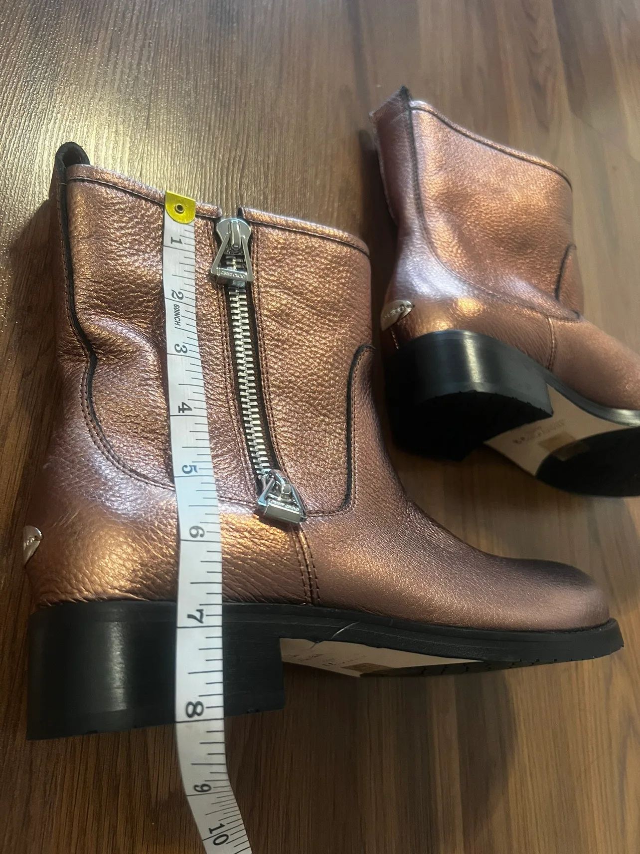 New Jimmy Choo Leather Rose Gold Boots ‼️Christmas Gift idea‼️ image indicator(4)