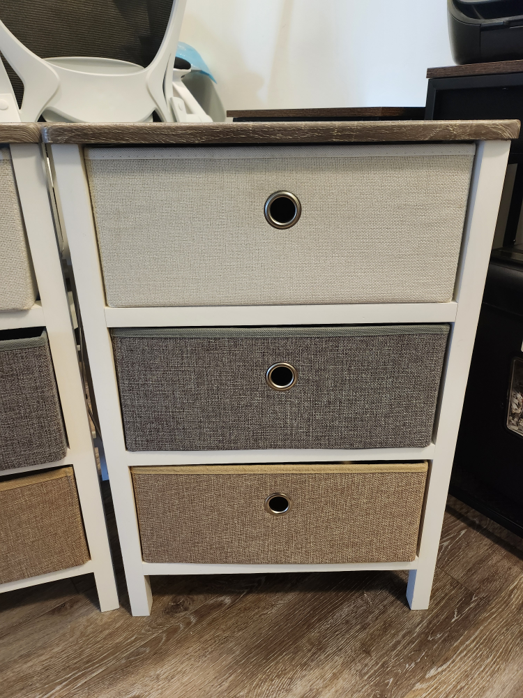 Set of 2 Nightstands with Drawers - photo 3