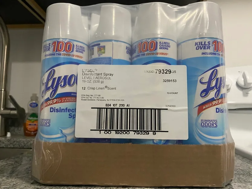 Lysol Crisp Linen Scented Disinfectant Spray (12-PACK CARTON) thumbnail