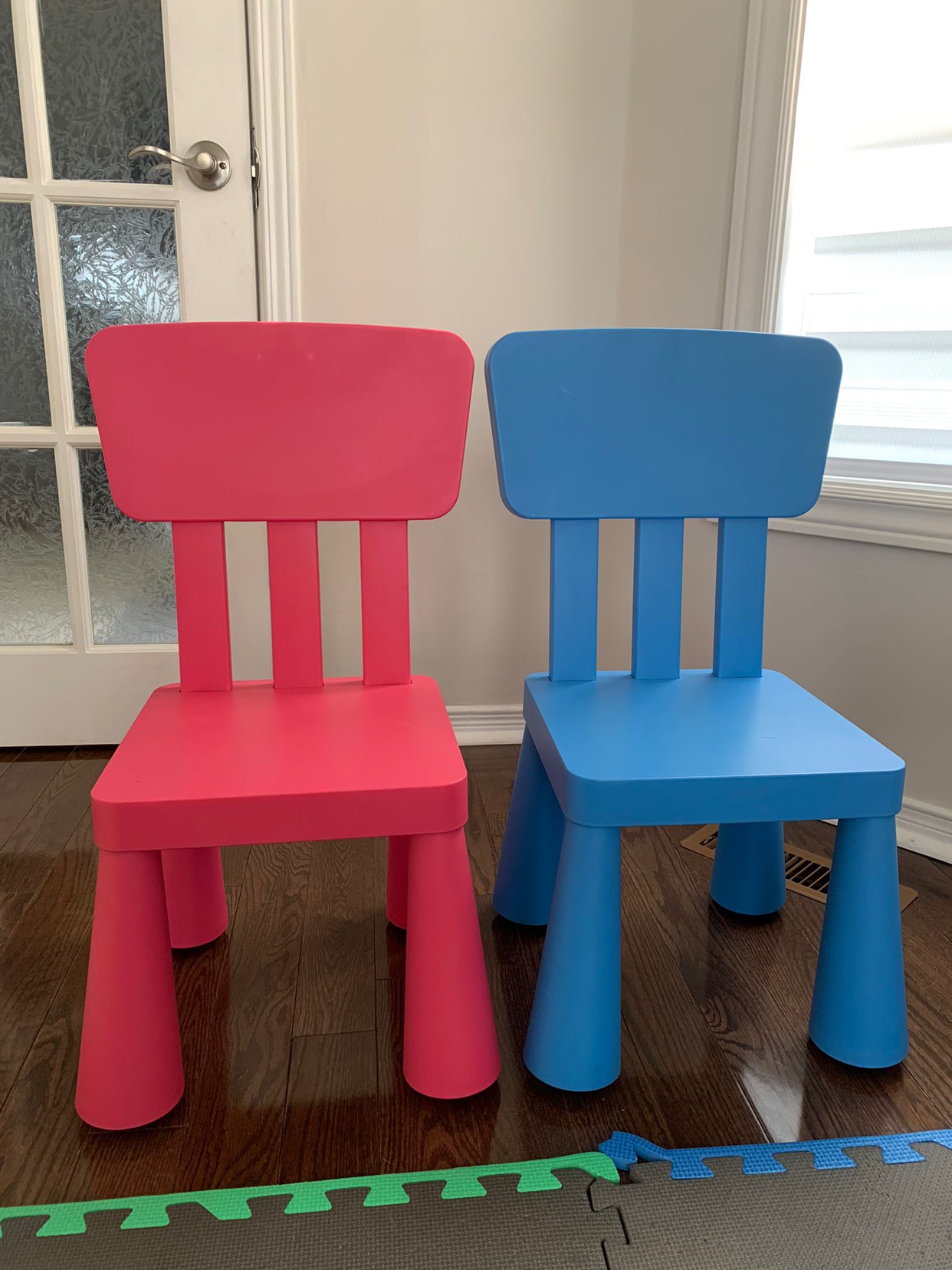 White Kids Table and Two Chairs