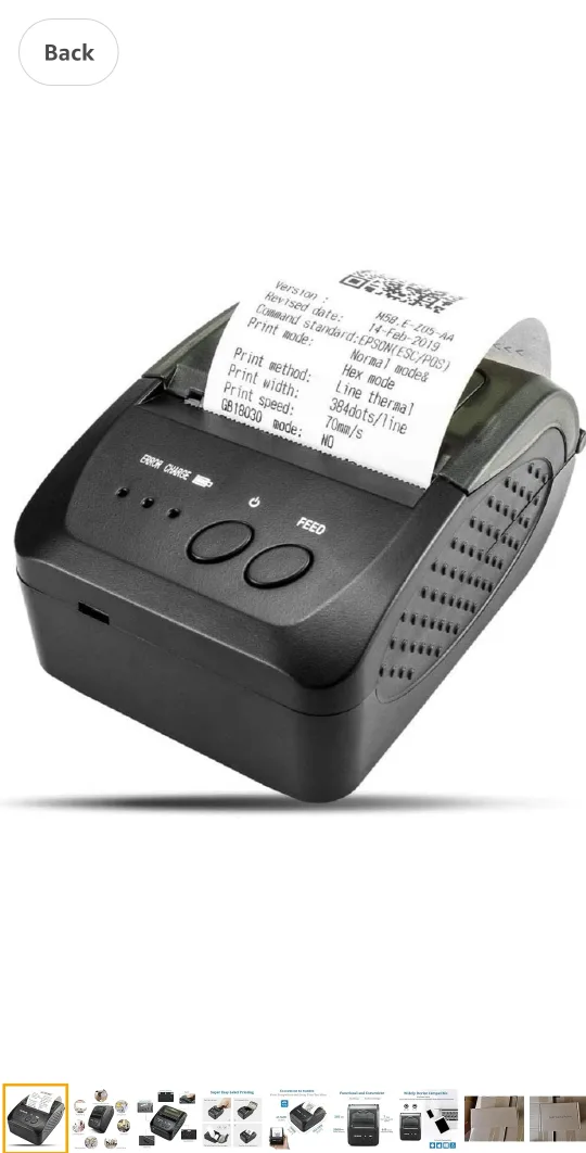 NETUM Bluetooth Receipt Printer 58mm Mini Thermal POS Printer thumbnail