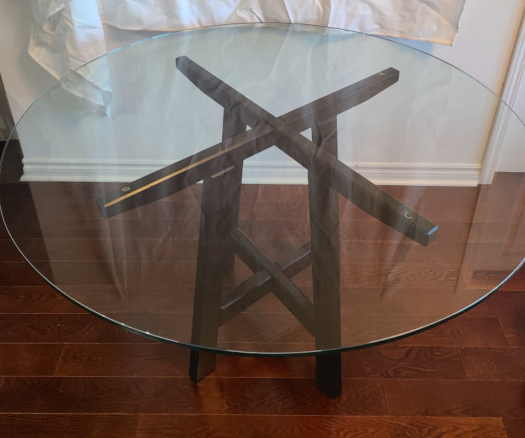 Glass and  Round Table