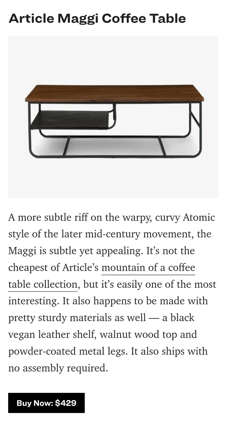Article Maggi Coffee Table - photo 3