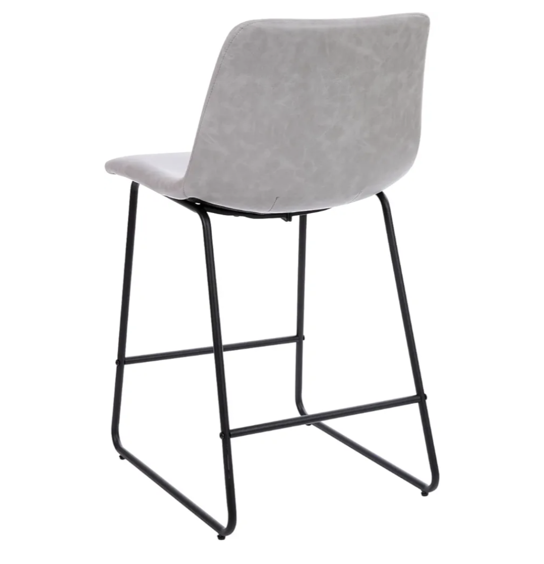 Set of 2 Grey Bar Stools, 30 inch - photo 2