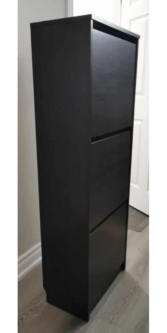 IKEA BISSA Black-Brown Shoe Cabinet - photo 2