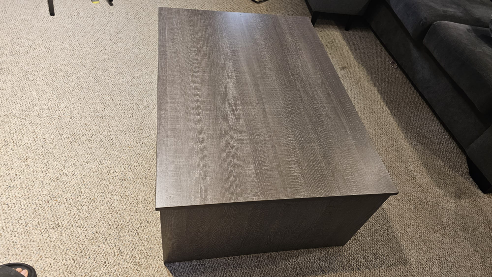 Grey and White Coffee Table with Storage - photo 4