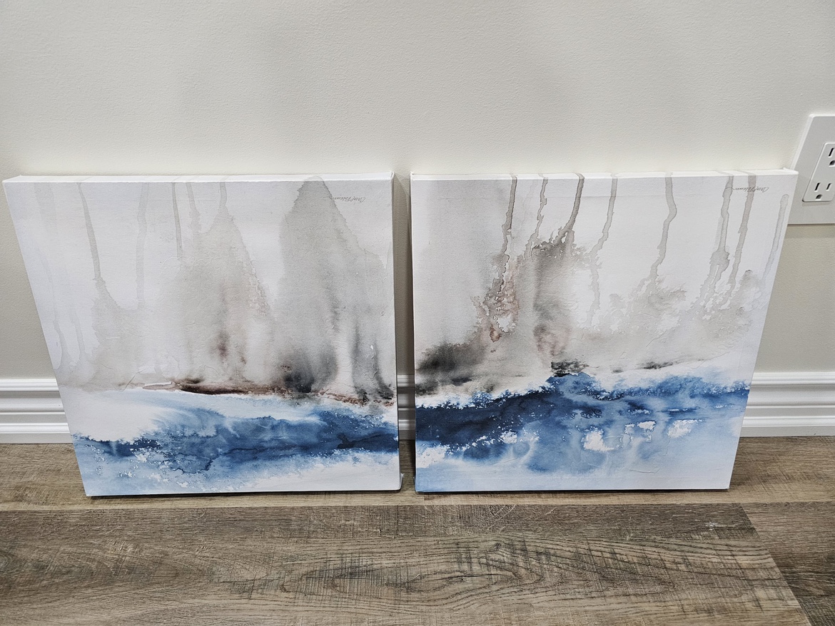 Set of 2 Abstract Canvas Art - photo 2