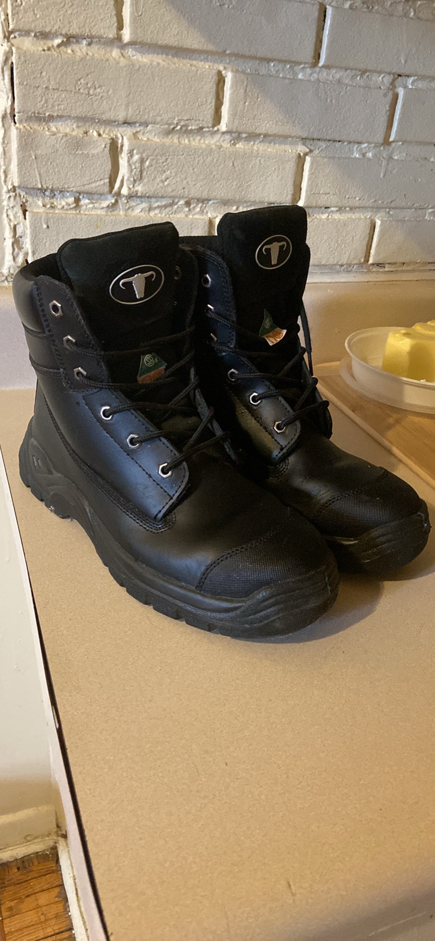 Men's Black Steel Toe Boots