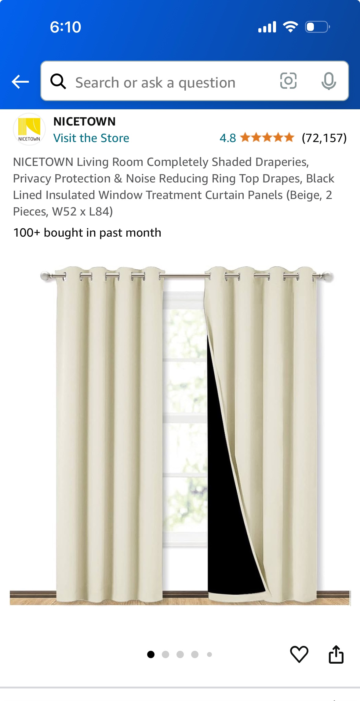 4 blackout curtains