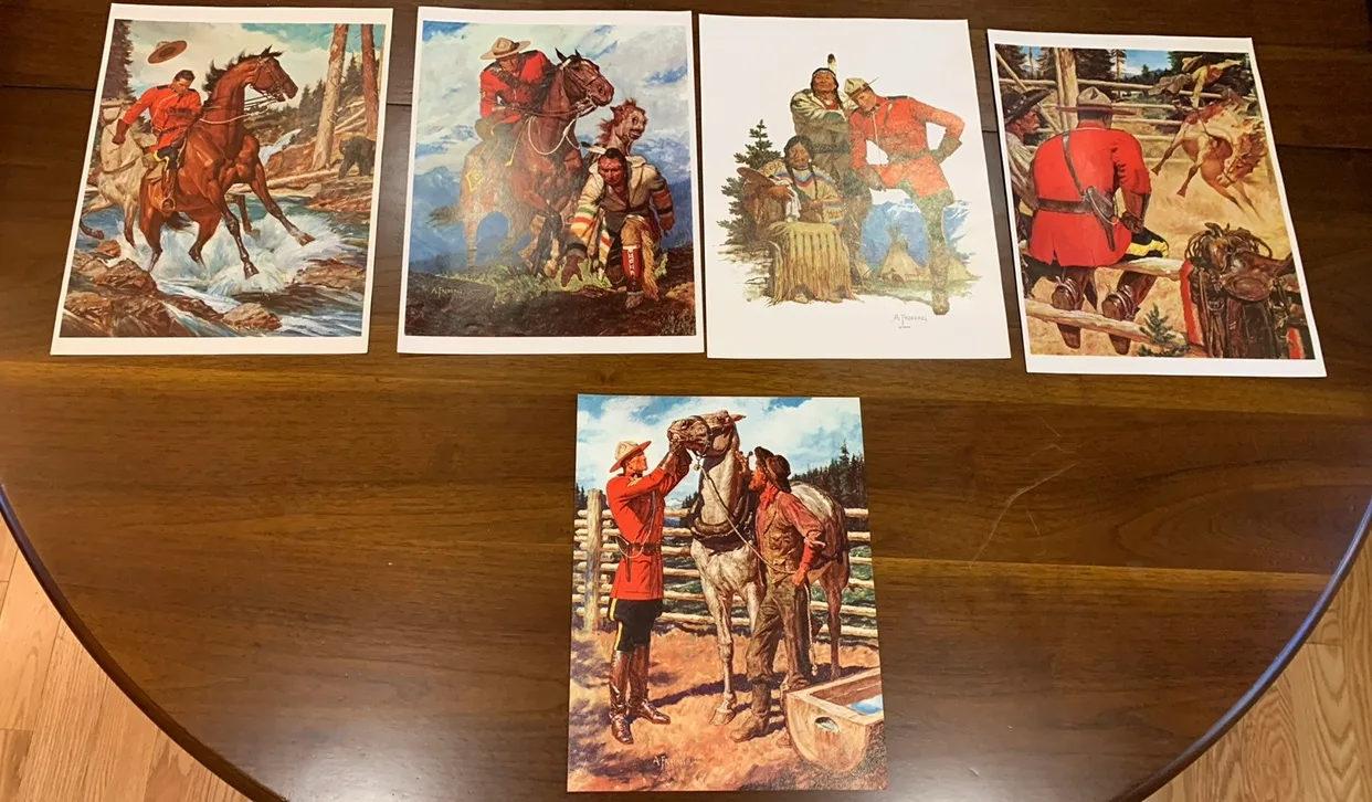 Mountie Prints by Arnold Friberg for The Northwest Paper Company image indicator(2)