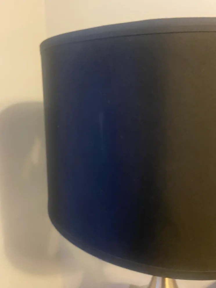 Silver Table Lamp with Black Shade image indicator(10)