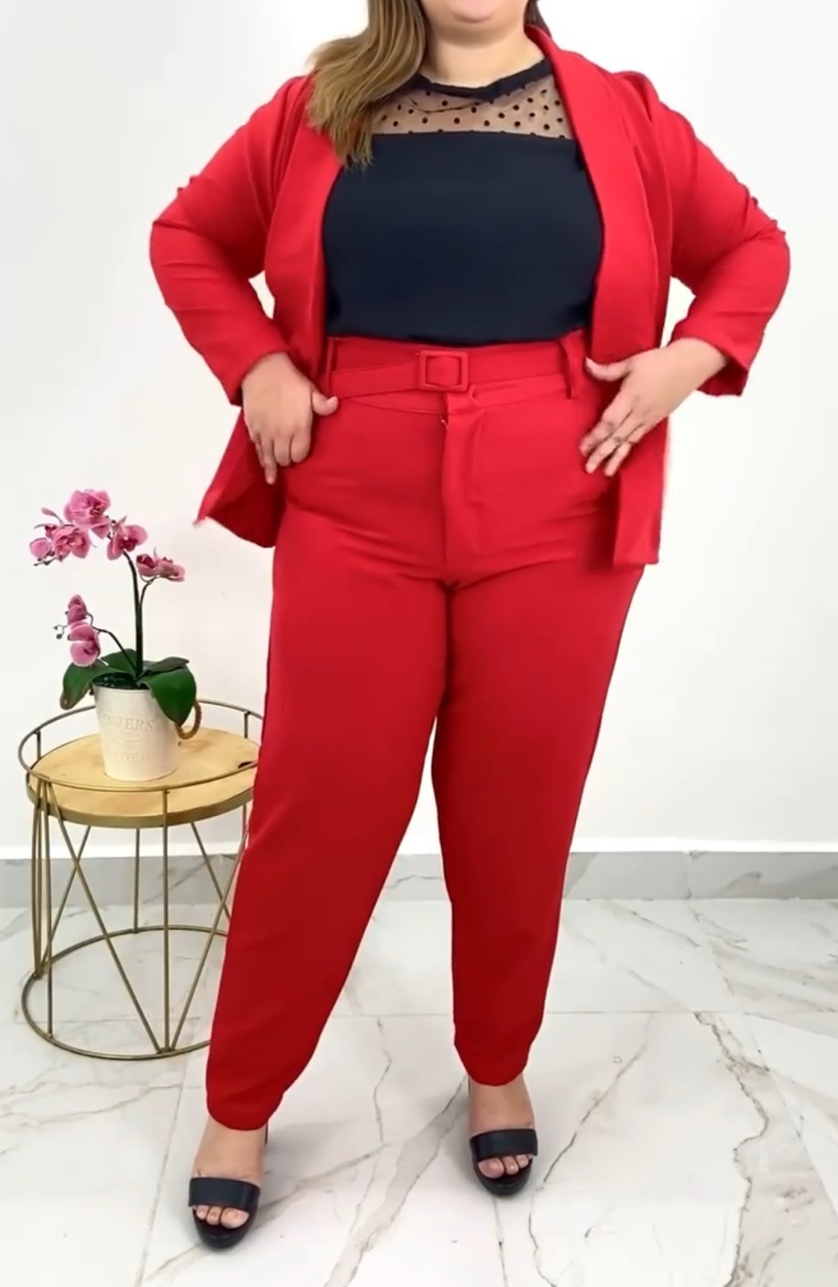 XL- Red Blazer and Pant Set - photo 4