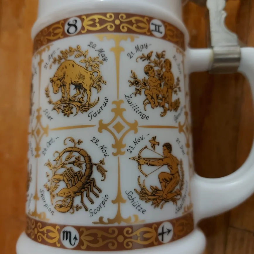 Original Antique West German Beer Stein with a Lid - NEW image indicator(3)