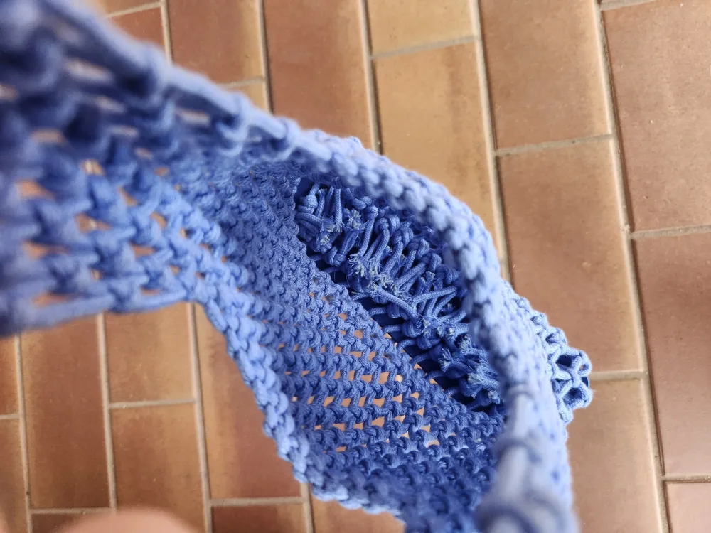 New Bags and Purses Blue Green Knit Crochet Crossbody image indicator(4)