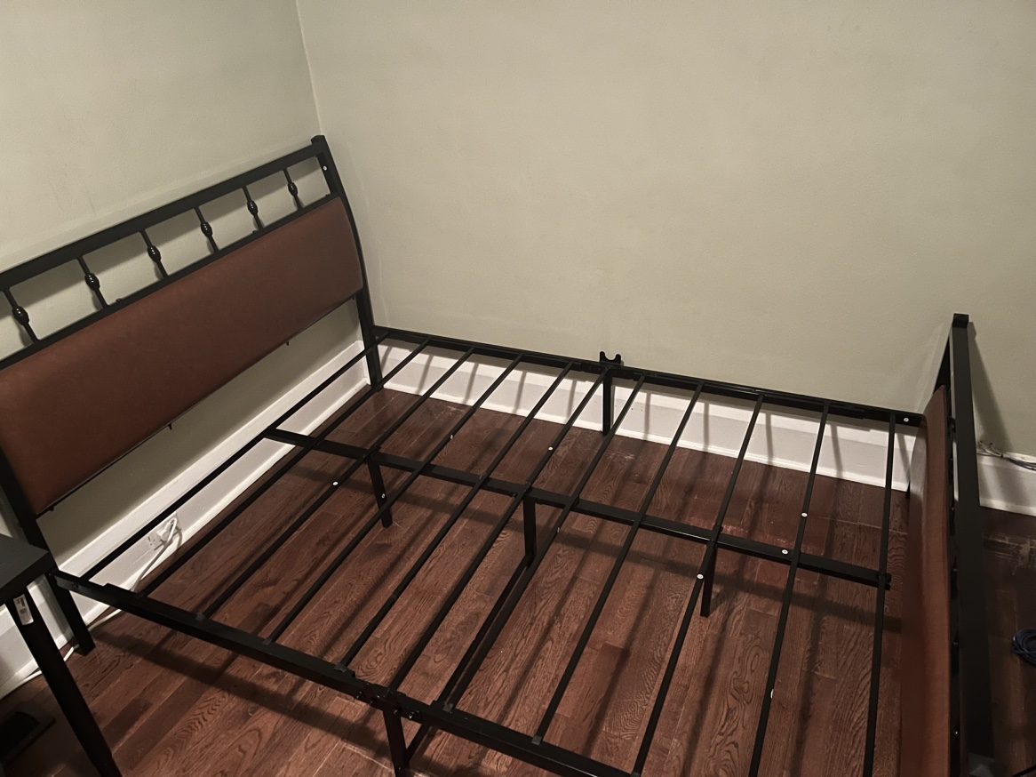 Queen Sized Metal Bed Frame with Headboard