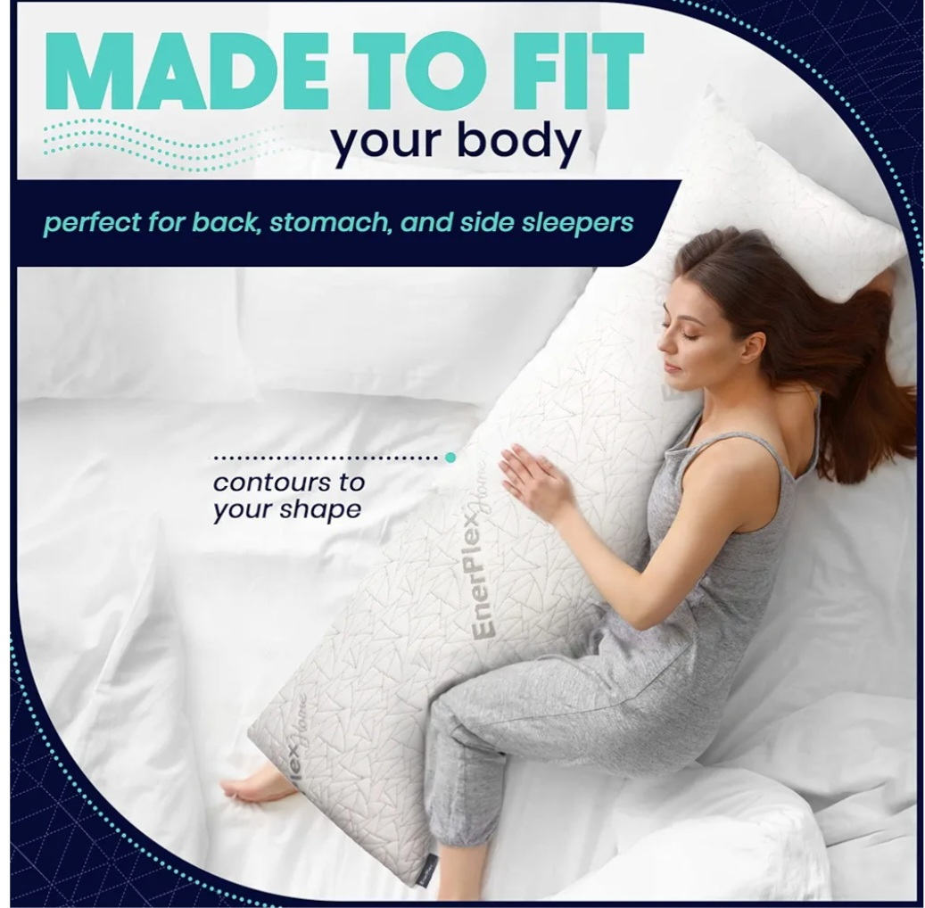 Enerplex Shredded Memory Foam Body Pillow with 1 free pillowcase - photo 5