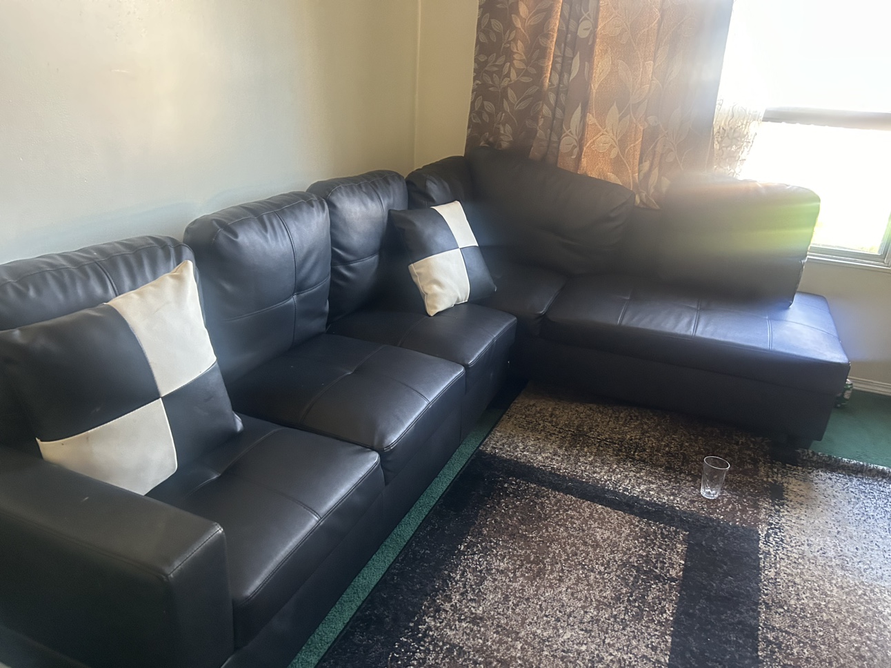 Glass Top Coffee Table and living room set of sofa