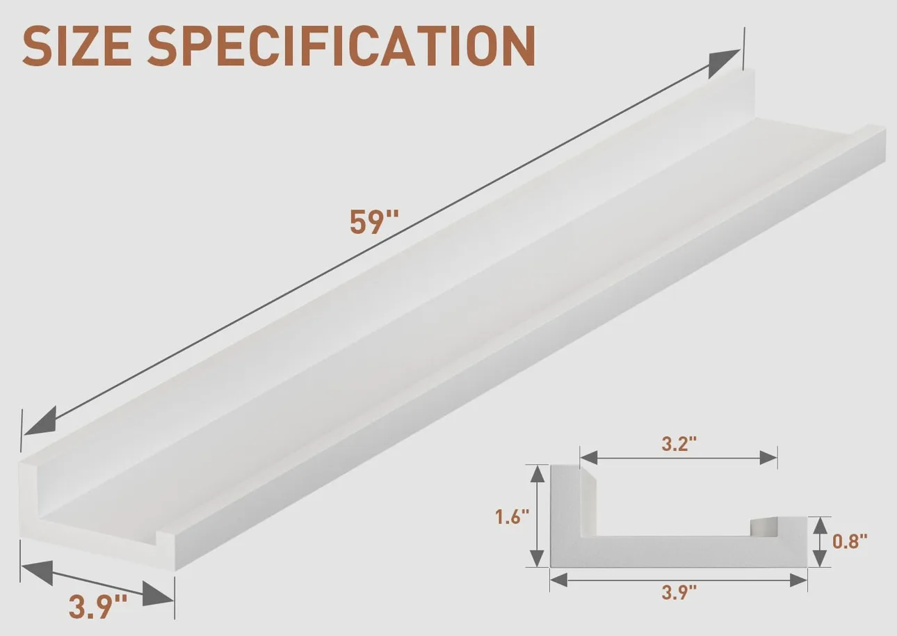 BNIP Set of 2 Floating Shelves 31 Inch image indicator(3)