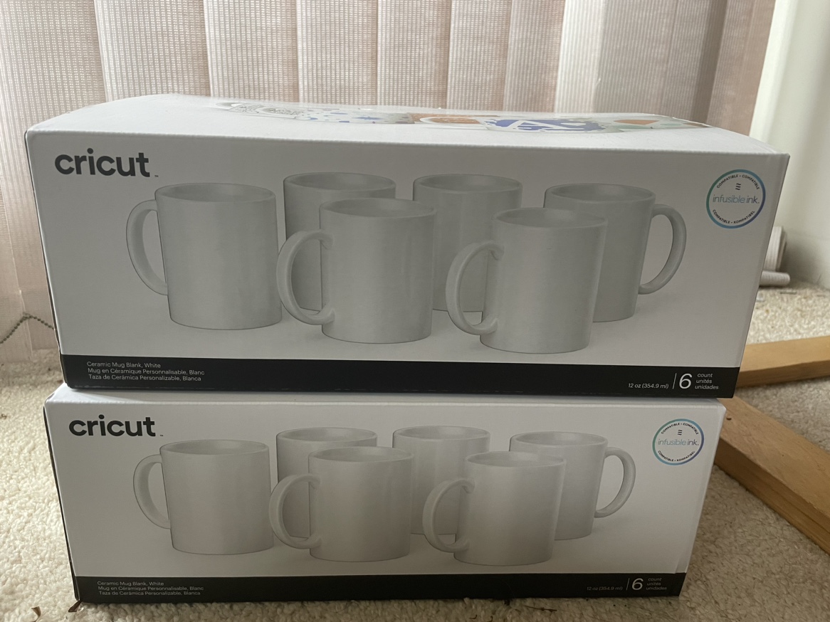 Cricut white ceramic Mugs