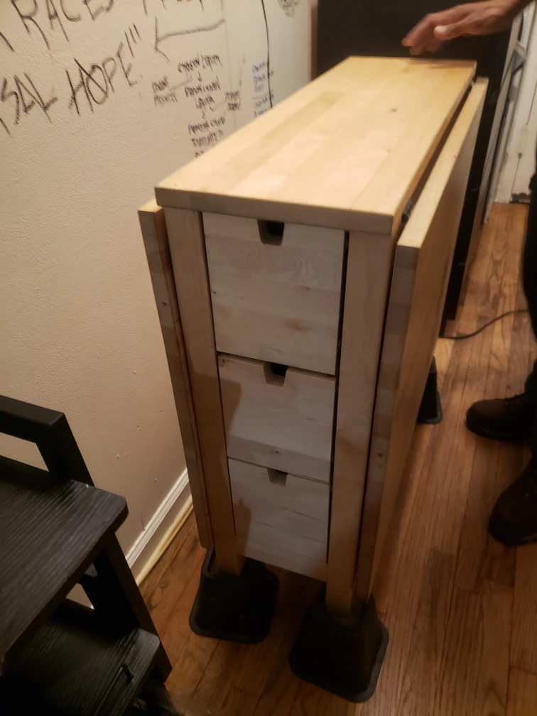 Ikea Folding Table with 6 Drawers - photo 4