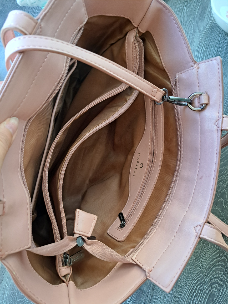Caprese Pink Leather Tote Bag - photo 2