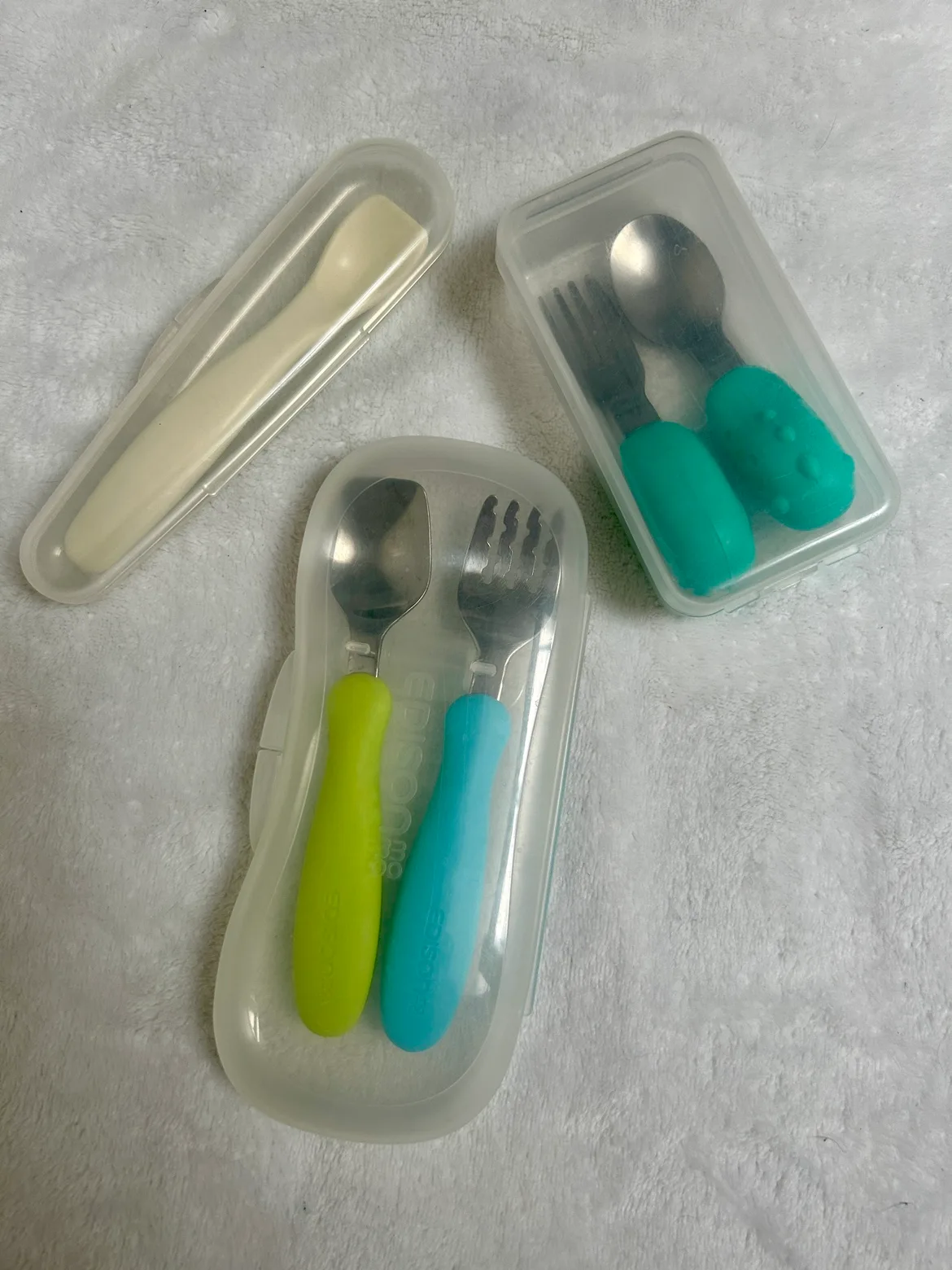 Baby spoon and fork with case, take everything for $5 image indicator(3)