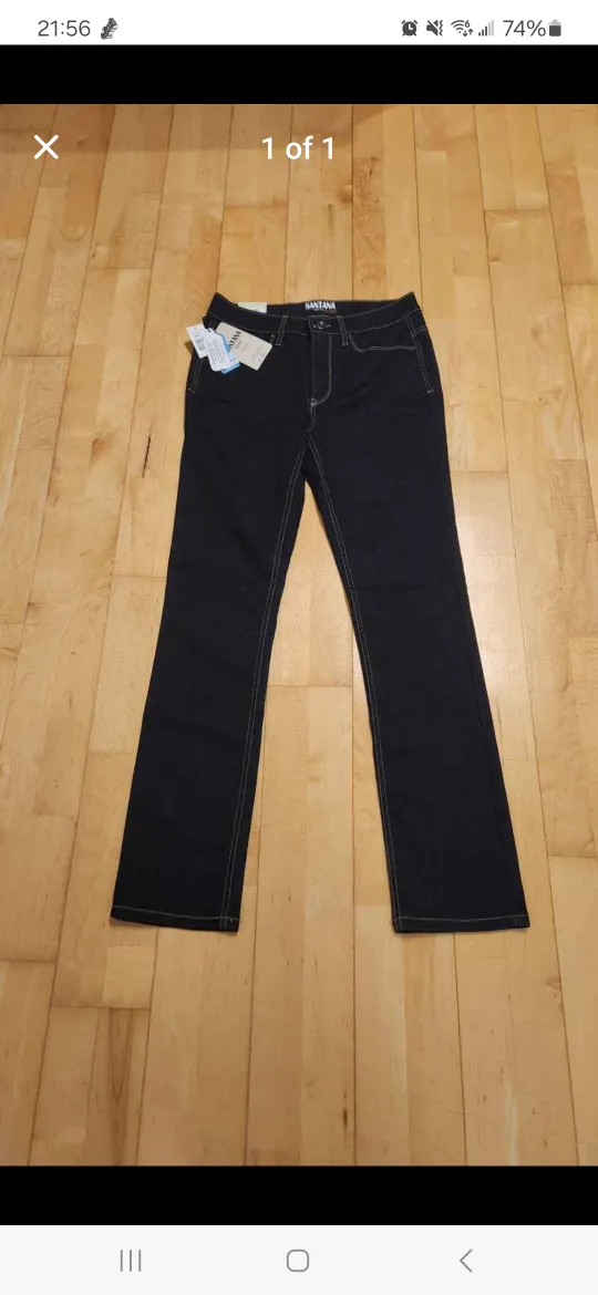 Santana Dark Denim Blue Straight Jeans (Brand New With Tag) thumbnail