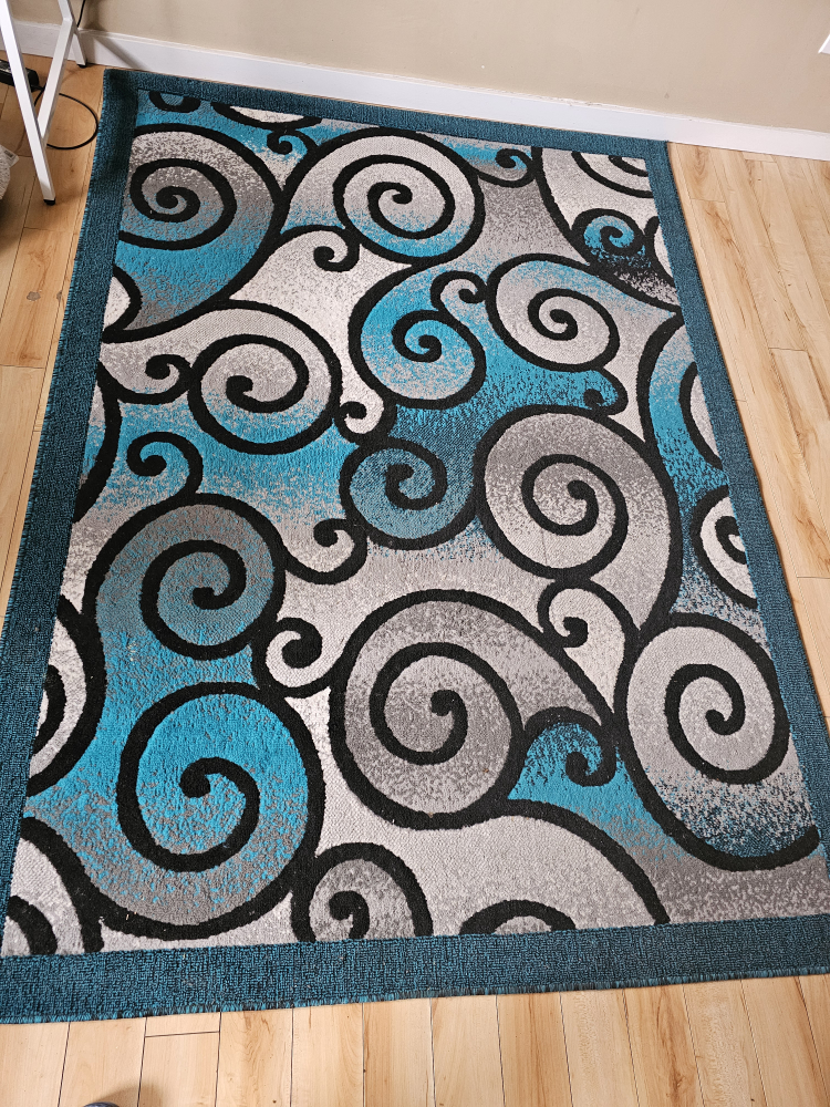 Teal and Grey Area Rug Set - photo 2