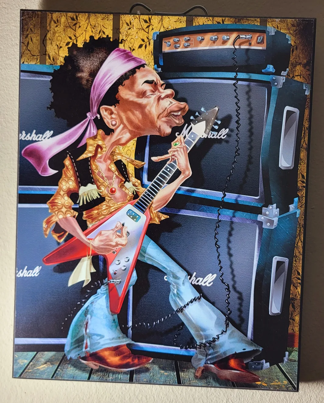 Wall Artwork: Guitarist with Marshall Amps thumbnail