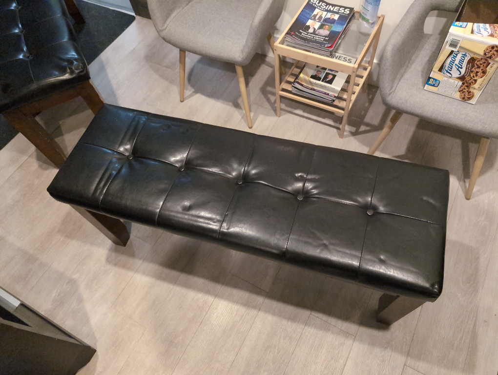 Black Upholstered Bench