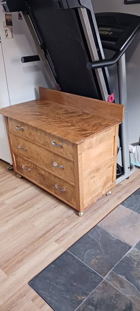 Wooden Chest of Drawers on Casters