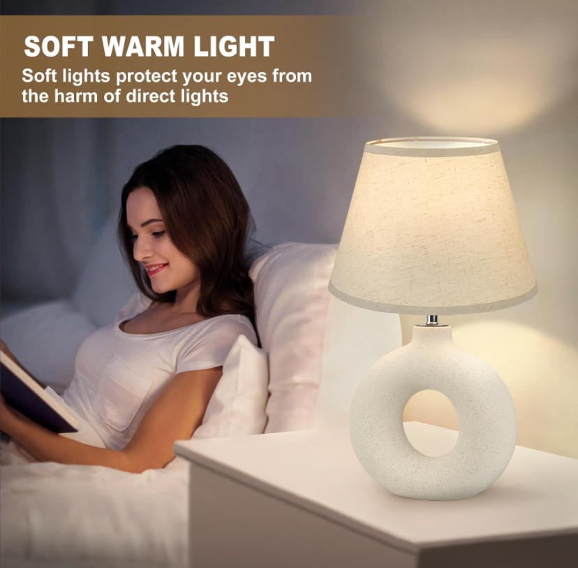 3-Color Temperature Table Lamp with Ceramic Base - photo 3