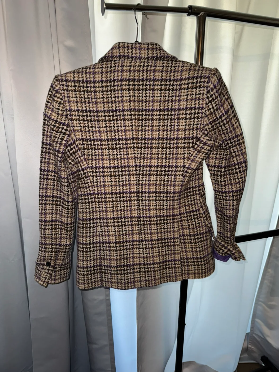 L'AGENCE  Chamberlain Tweed Blazer - Tan Multi Twill Plaid image indicator(3)