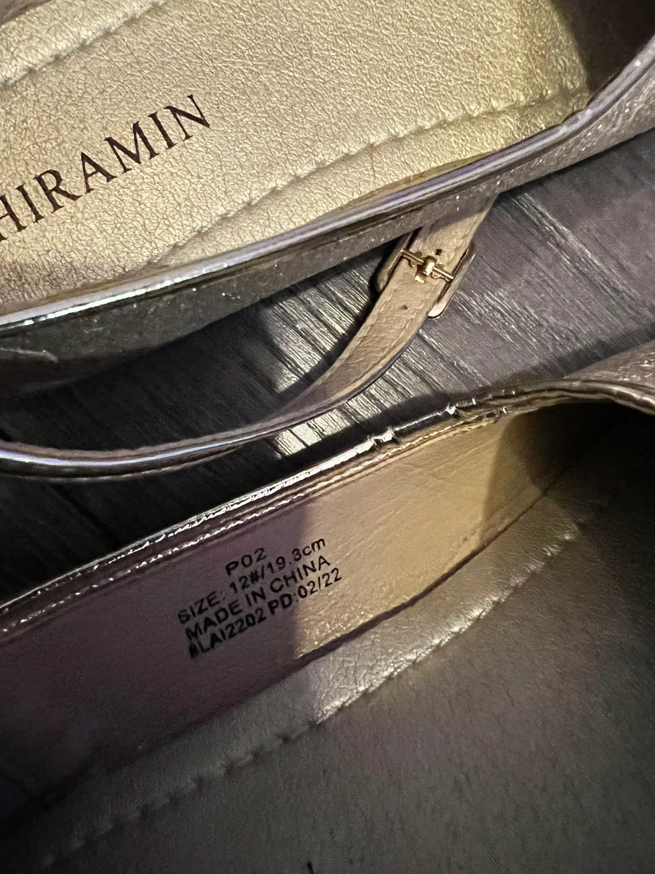 Girls' Gold Glitter Ankle Strap Ballerina Flats image indicator(7)