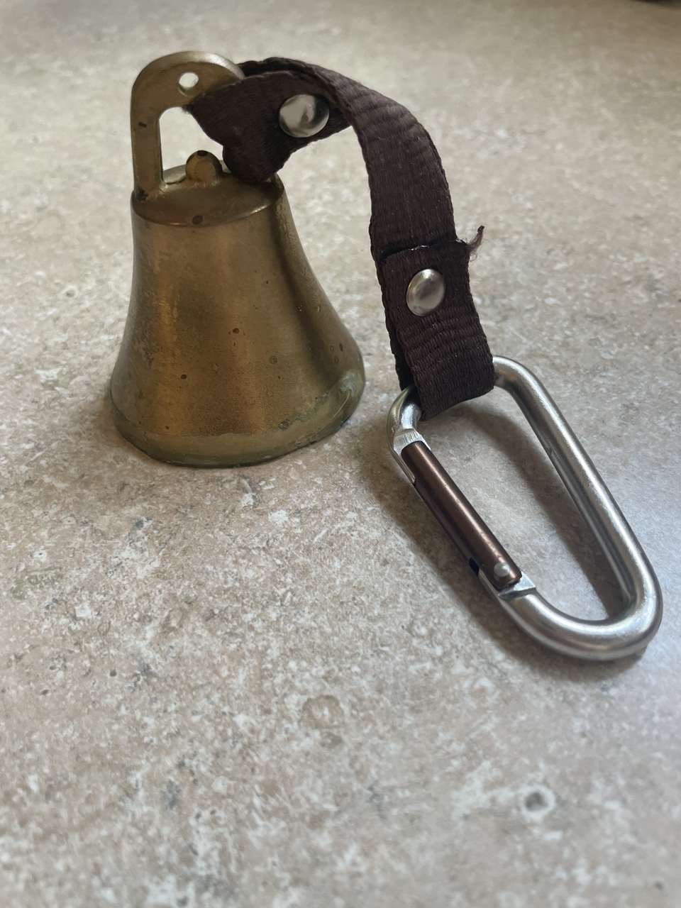 Camping Bear Brass Bell with Carabiner