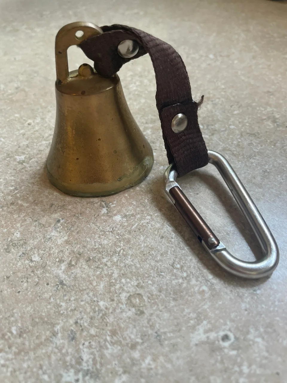 Camping Bear Brass Bell with Carabiner thumbnail