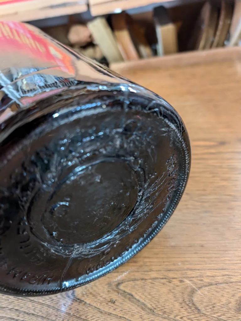 Vintage Huge Glass Canadian Club Whiskey Bottle 133 Oz (empty ) image indicator(4)