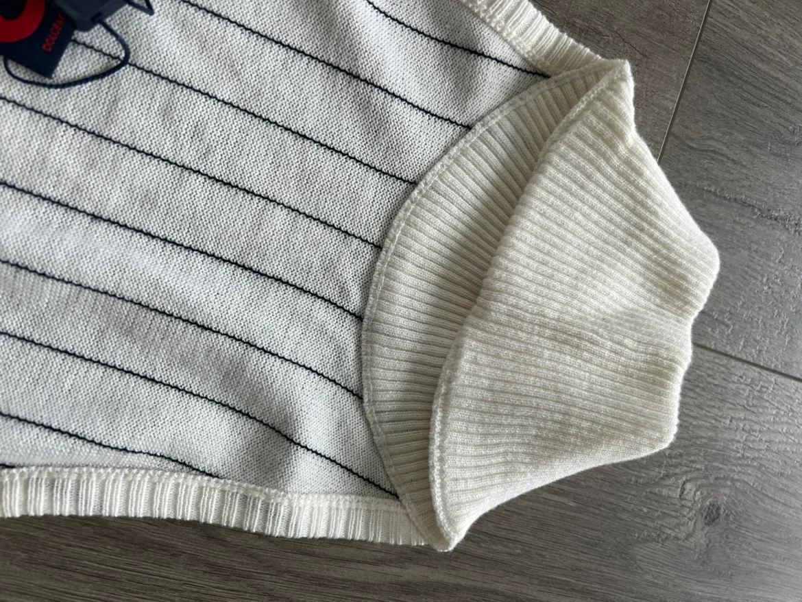 Dolce & Gabbana White Striped Sleeveless Sweater image indicator(6)