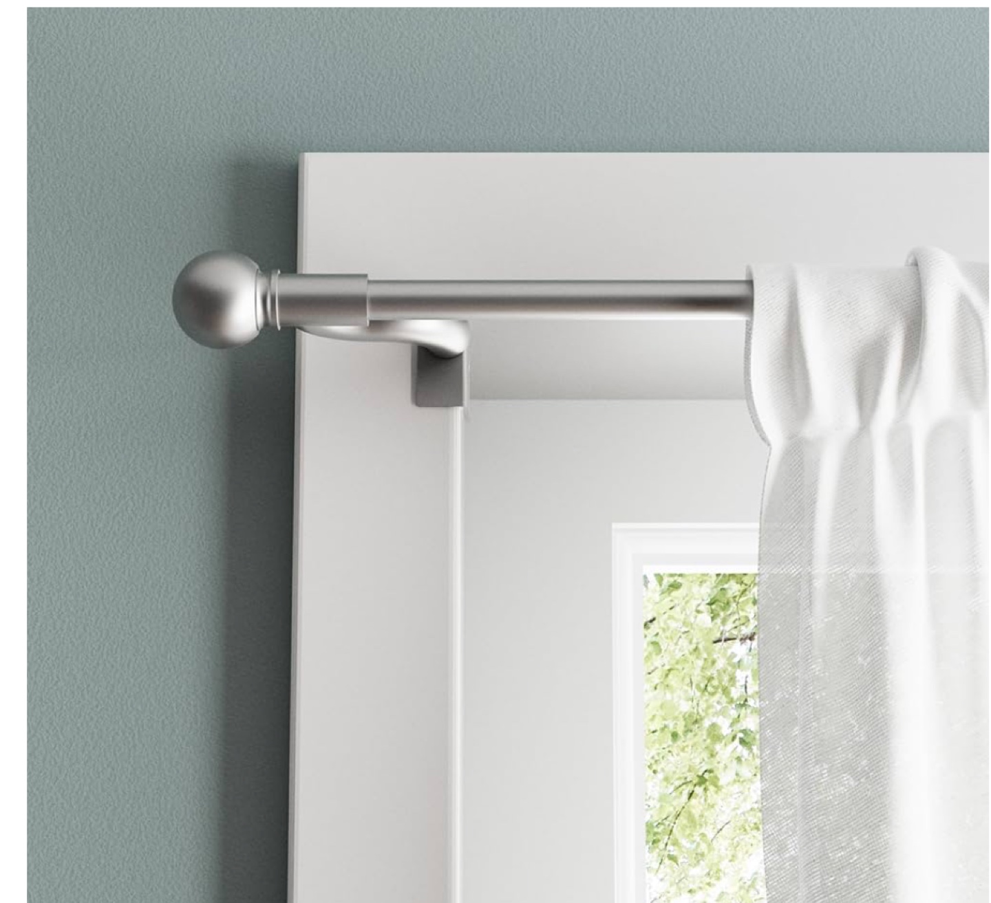 Window Curtain Rod, Adjustable 28" to 48"