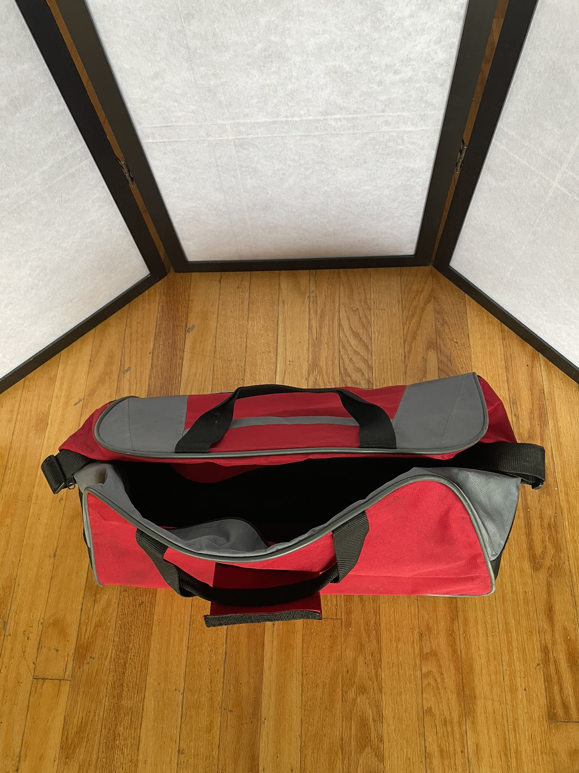 Red and Grey Rolling Duffle Bag - photo 3