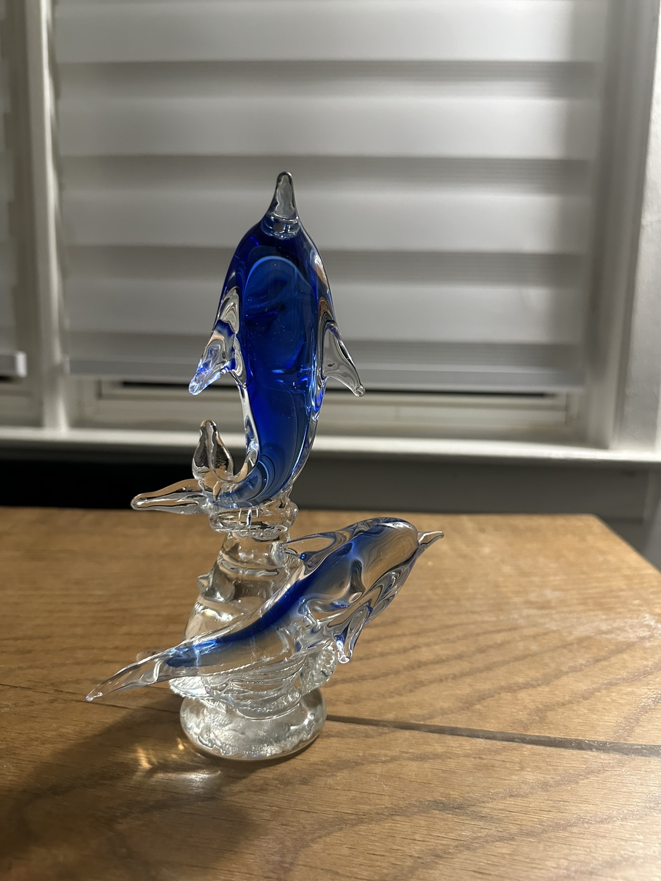 Blue Glass Dolphin Figurine - photo 2
