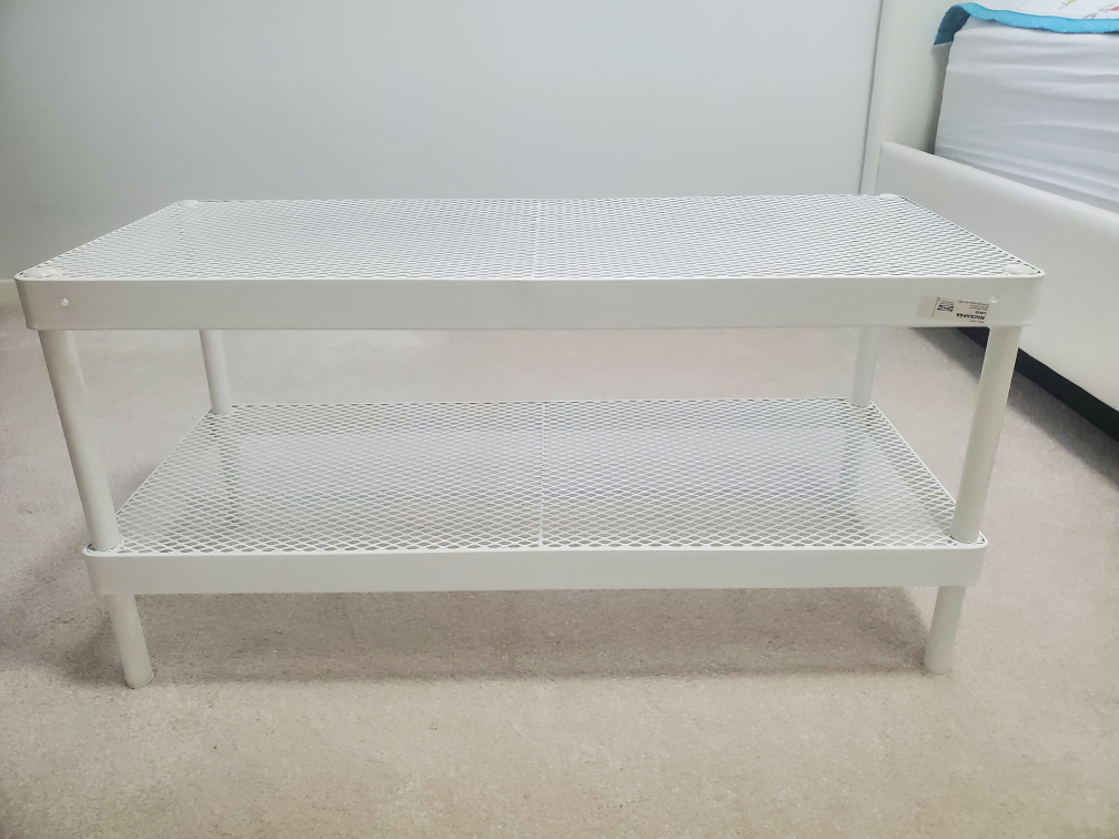 White Metal Storage Shelf