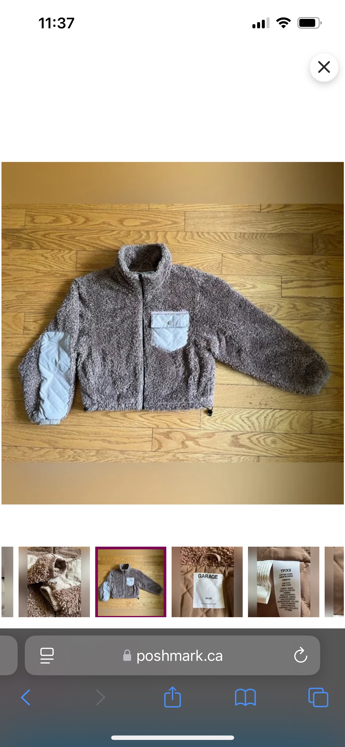 Garage Brown Fuzzy Jacket - photo 3