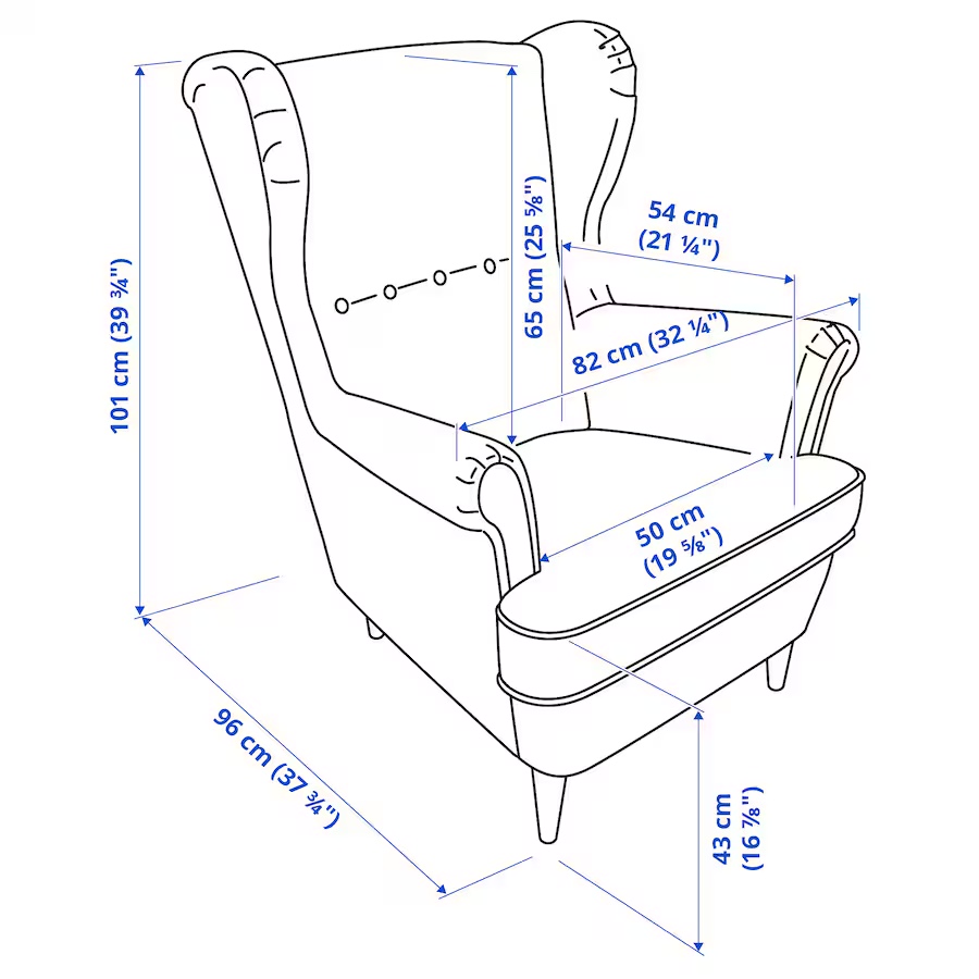 Ikea Brand New Arm Chair and Footstool - Nordvalla dark grey - photo 4