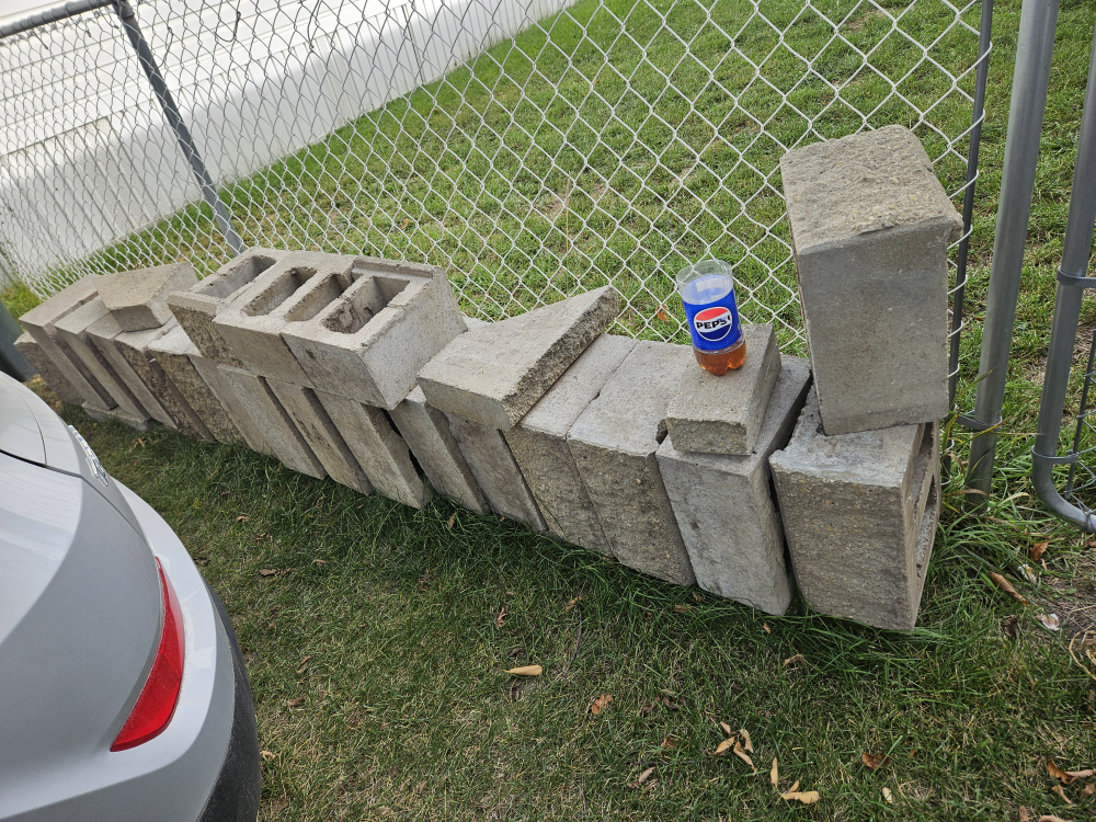 garden bricks and tops