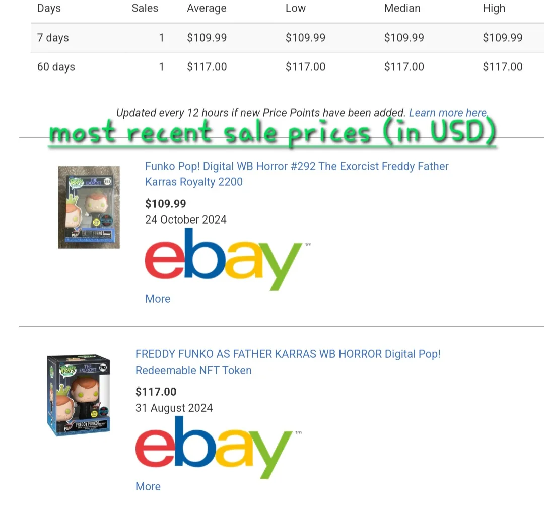 Pick Up Freddy Funko NFT Royalty 2200LE The Exorcist Pop image indicator(8)